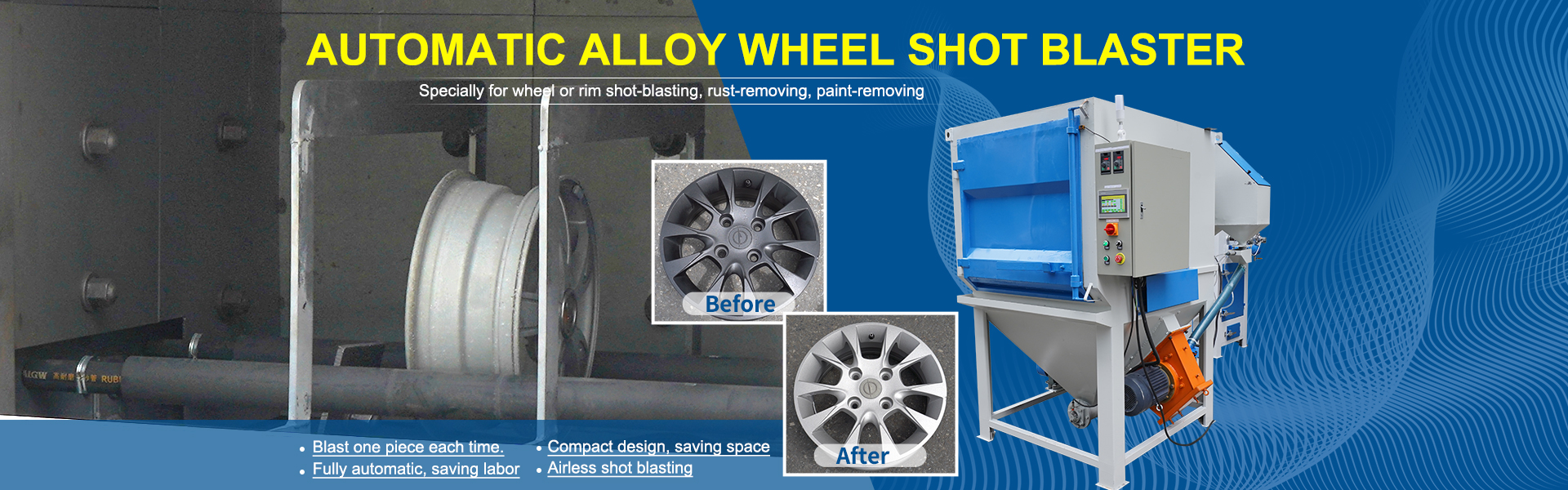 Alloy Wheel Shot Blasting Machine